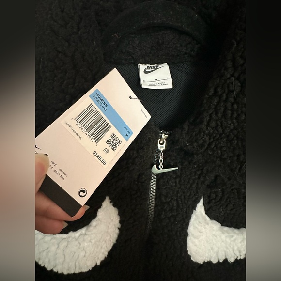 Nike faux Sherpa jacket Medium NWT - Picture 2 of 7